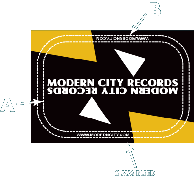 Template for rectangular sizes with rounded corners