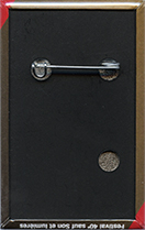 68 mm x 45 mm VERTICAUX - BADGES AVEC ÉPINGLE