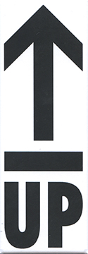 Badge rectangulaire vertical 115 mm x 40 mm