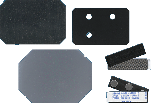 68 mm x 45 mm - 1"3/4 x 2"3/4 - BUTTON BADGES WITH MAGNETIC FITTING 68 mm x 45 mm - 1"3/4 x 2"3/4 - BUTTON BADGES WITH MAGNETIC FITTING